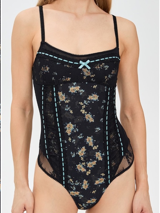Free People Tops - Free People Inimately Sara Corset Thong Bodysuit Large